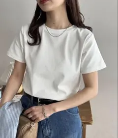 【接触冷感/汗染み防止】コンパクトTシャツ ホワイトのサムネイル
