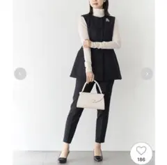 CELFORD(セルフォード)ペプラムセットアップ　ブラック　卒園式　卒業式