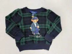 POLO RALPH LAUREN ポロベア チェック トレーナー 3T