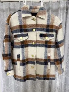 ZARA チェック柄カジュアルジャケット