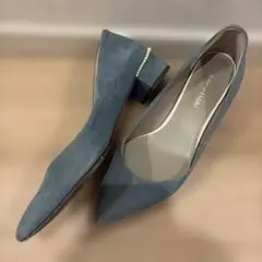 Odette e Odile パールヒール パンプス ブルー