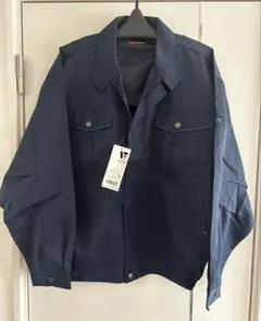 【新品】 自重堂 作業服 5L ネービー 長袖ジャンパー 43700 企業ロゴ有のサムネイル