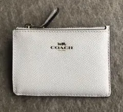 ￼ COACH コーチ　コインケース パスケース　小銭財布　オフホワイト