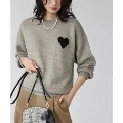 エルフランク　ハート刺繍ニットプルオーバー