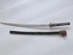 模造刀 日本刀 約100cm 重量感あり 黒鞘 刀袋付き 観賞用 居合 コスプレのサムネイル