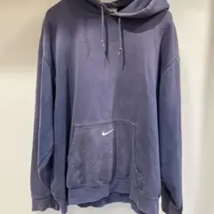 90s 00s 古着 nike センターロゴ スウォッシュ パーカー ナス紺