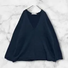 AMERICAN HOLIC 長袖 綿ニット ゆるだぼ ネイビー 紺 メンズL