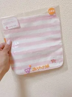 【新品】赤ちゃんの城 今治タオル ハンカチ 日本製 パステルベア ピンクのサムネイル