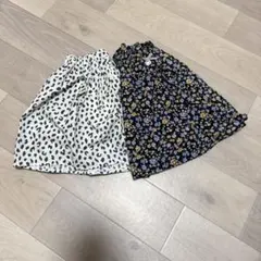花柄・ヒョウ柄スカート2枚セット