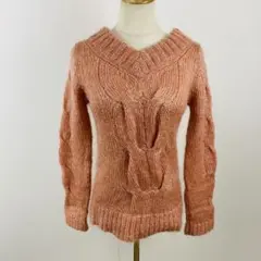 美品 Palms Glamour トップス ニット セーター モヘヤ混 ケーブル