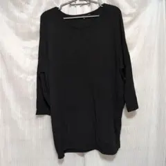 ONLY 【XL】ブラック 五分袖 Tシャツ