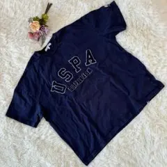 US.POLO ASSN 【M】USPA ネイビー 半袖Tシャツ ビッグロゴ