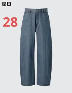 UNIQLO ワイドテーパードジーンズ 67 BLUE サイズ28