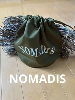 未使用美品◆NOMADIS SWING コードフリンジ付き巾着バッグ
