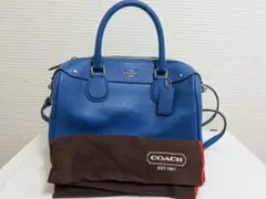 COACH ハンドバッグ 青 保存袋付き