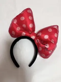 ディズニー ミニー デカリボンカチューシャ 赤