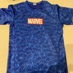 MARVEL ロゴ Tシャツ Sサイズ 青