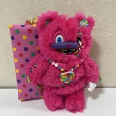 ハミクマ　キャンディ　ストラップ付きマスコットキーチェーン