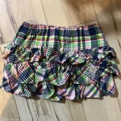 ラルフローレン　チェック柄 フリルスカート