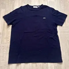 LACOSTE ネイビー 刺繍 ロゴ Tシャツ Mサイズのサムネイル