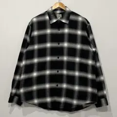 美品 GOLD チェック ネル ビッグ シャツ M ゴールド 東洋 ブラック GOLD 東洋エンタープライズ / ゴールド ： COTTON NEL CHECK