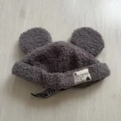 ミッキーマウス 耳付き グレー 帽子