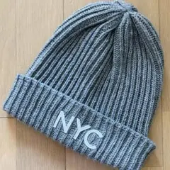 ニット帽　グレー NYC