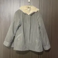 カーキ　ファー　フード モッズコート　M