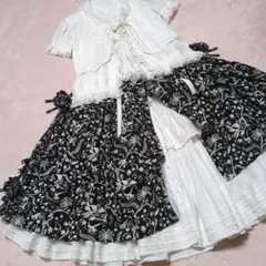カネコイサオ パッチワーク ロングワンピース 花柄 パッチワーク