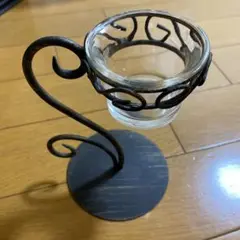 【アンティーク品】キャンドルホルダー　カップ直径6㌢高さ4㌢　ホルダー高さ14㌢