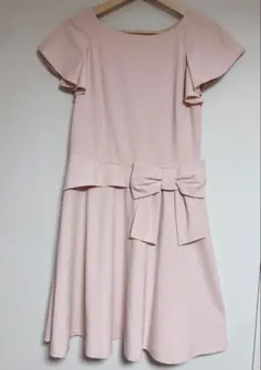 レストローズ風　春色さくらピンク　ビックリボンワンピース