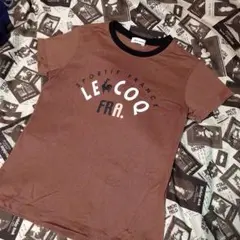 【送料込】ルコック le coq sportif Tシャツ♡ブラウン♡茶♡M