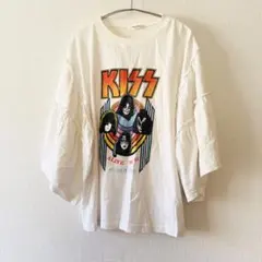 KISS 袖ギャザーＴシャツ キッス袖ギャザーTシャツ ホワイトフリークス