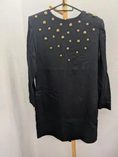 【GIVENCHY】ヴィンテージ 金ボタン ワンピース 黒のサムネイル