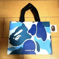 A BATHING APE カモ柄 猿迷彩 猿カモ ブルーカモ ショッパー