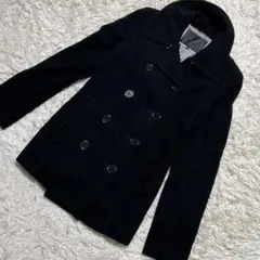【2345】UNTITLED ピーコート ウールコート　ブラック