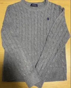 POLO RALPH LAUREN ケーブルニット セーター グレー