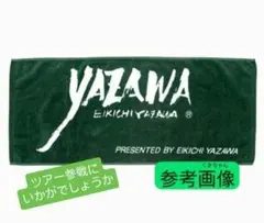 矢沢永吉・フェイスタオル(フデ)ディープグリーン/ホワイト　未開封品のサムネイル