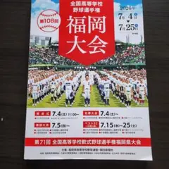 第108回全国高等学校野球選手権福岡大会 　パンフレットのサムネイル