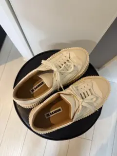 JIL SANDER プラットフォーム レースアップ　スニーカー ホワイトのサムネイル