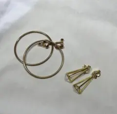 イヤリング ゴールド 2点セット