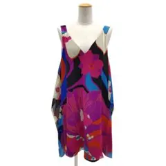 未使用 訳あり tibi 花柄 シルク100% シフォンワンピース 9405のサムネイル