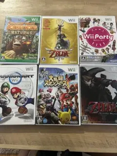 Wiiソフト6本セット（ドンキーコング、ゼルダなど）