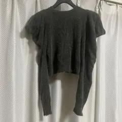 Chille ダークグレー クロップドニット