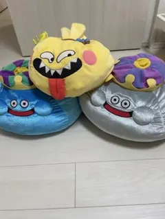 ドラゴンクエストぬいぐるみ三点セット。キングスライム、メタルキング、踊る宝石