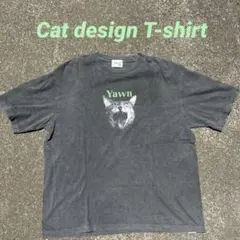 GLOSTER Tシャツ グレー 猫 yawn