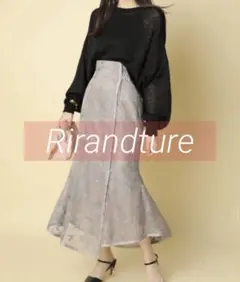 Rirandture メッシュ刺繍スカート