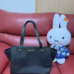 CECIL McBEE ブラックトートバッグ 自立型 A4 通勤