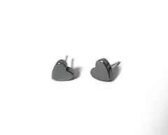 イギリス パワーストーン ピアス ヘマタイト 赤鉄鉱 ハート 英国 ヒーリング