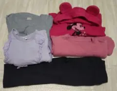 冬服女の子　Disneyパーカー・ユニクロ服・BabyGapパンツなどサイズ90